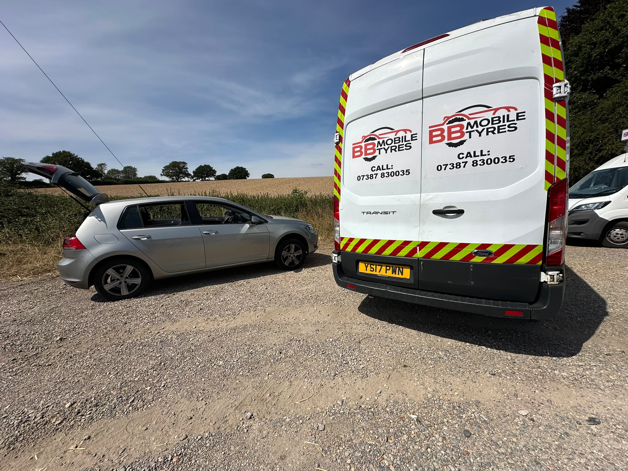 Blowout tyre damage attended by BB Tyres roadside recovery